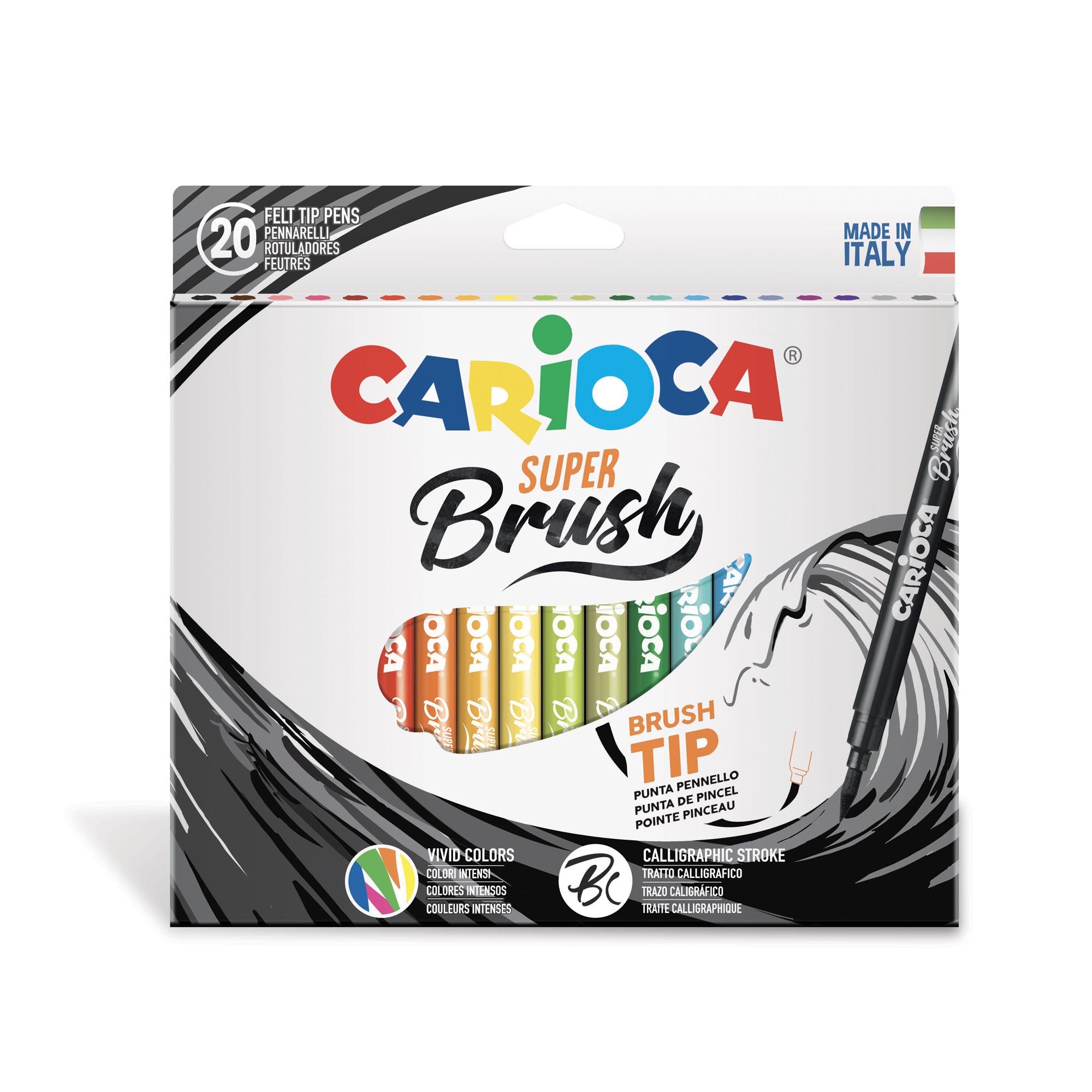 Carioca 5 Pennelli in Nylon - Classic Brush Carioca
