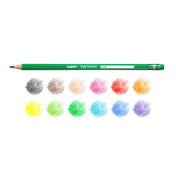 42897 - CARIOCA - Matite Colorate in Resina Cancellabili TITA 12 pz - Lápices Borrables - Erasable Colored -  Crayons Effaçable