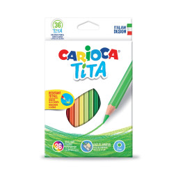 42795 - CARIOCA - Matite Colorate in Resina TITA 6 pz - Lápices - Pencils -  Crayons