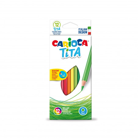 Pencils color thickened Carioca Tita maxi 12 colors, plastic 42789 -  AliExpress