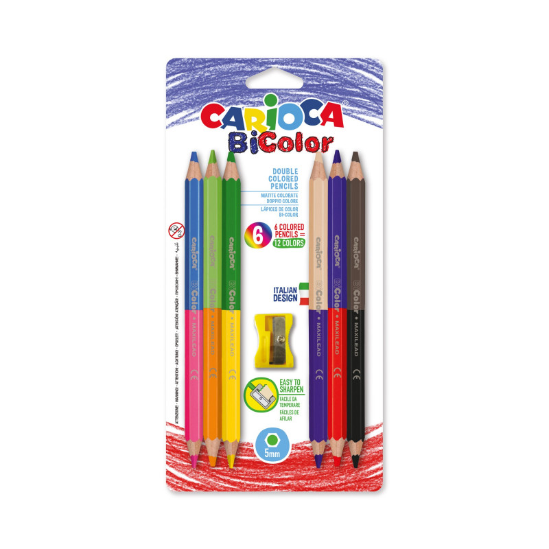 Crayon couleur STABILO color bois hexagonal 175mm facile à tailler couleurs  denses fluo pochette 12 - Lescribe-livre
