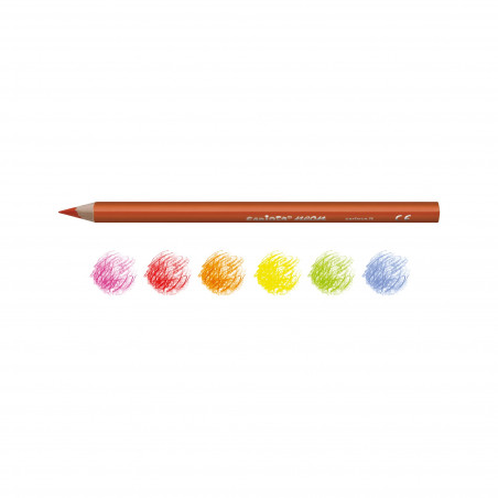 12 Crayons De Couleur Carioca Tita Maxi Triangulaires - Mines Résistantes, Lavables - Pour Enfants Et Adultes