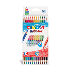 42991 - CARIOCA - Matite Colorate in Legno Bi-Color Maxi 12 pz - Lápices Bi-Color - Pencils Bi-Color - Crayons Bi-Color