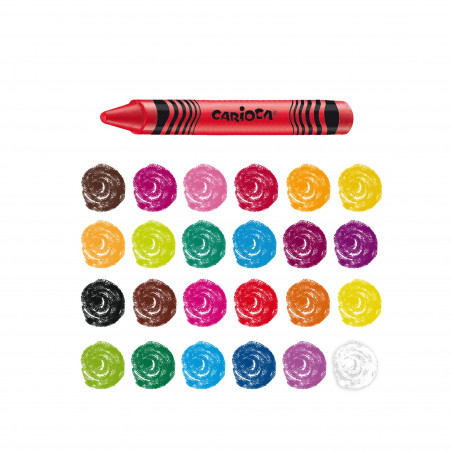 Pastelli a Cera Carioca Wax Crayons Pacco da 100pz