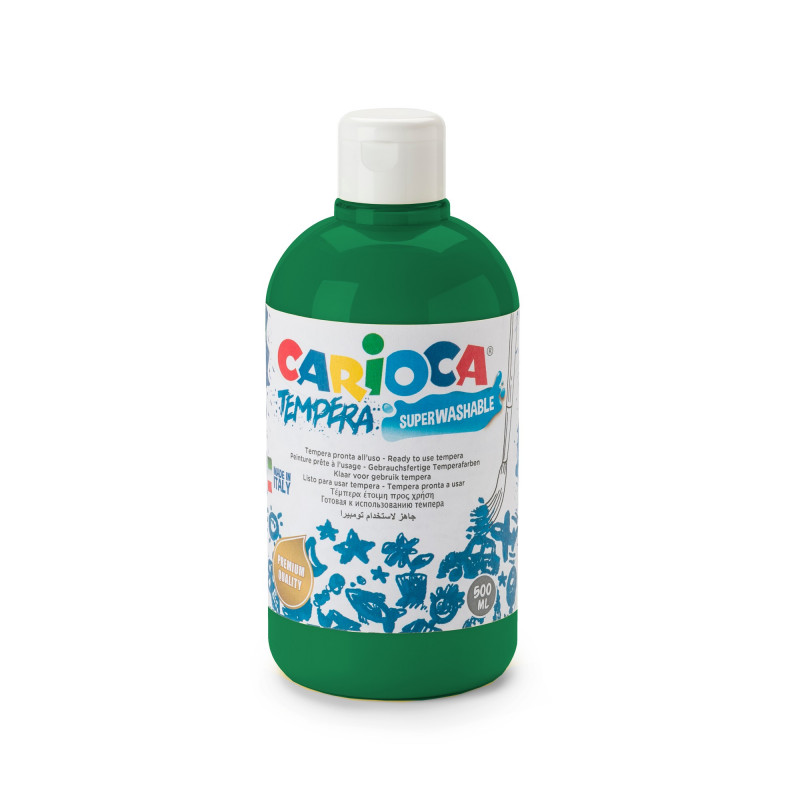 Tempera Pronta in bottiglia 500 ml Verde Smeraldo - 1 pz Tempera Pronta in bottiglia 500 ml Verde Smeraldo - 1 pz