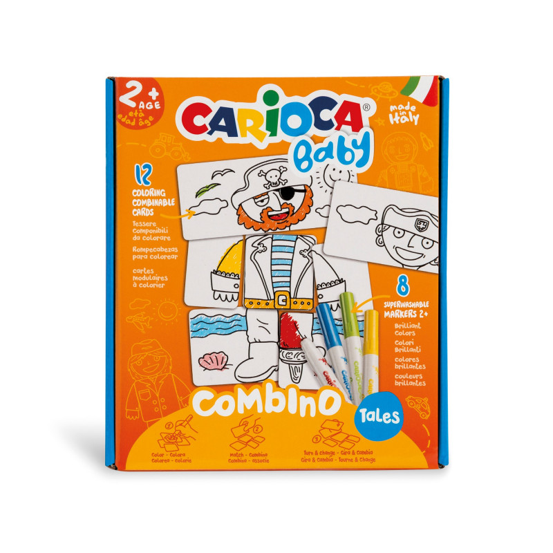 42895 - CARIOCA -Puzzle Combino pirates Baby + 8 Pennarelli - Puzle + rotuladores - Puzzle + felt tip pens - Puzzle + feutres 42895 - CARIOCA -Puzzle Combino pirates Baby + 8 Pennarelli - Puzle + rotuladores - Puzzle + felt tip pens - Puzzle + feutres
