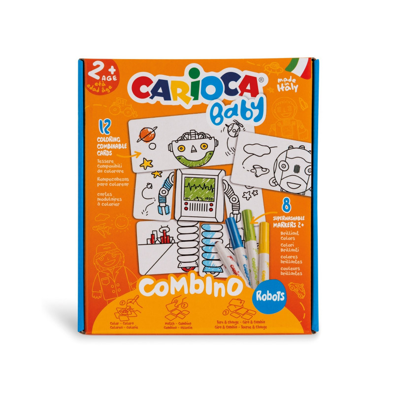 42896 - CARIOCA -Puzzle Combino pirates Baby +  8 Pennarelli - Puzle + rotuladores - Puzzle + felt tip pens - Puzzle + feutres