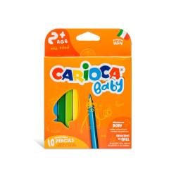 42819 - CARIOCA - Matitone Colorate Triangolare BABY 10 pz - Lápices Triangulares - Triangular Pencils - Crayons Triangulaires