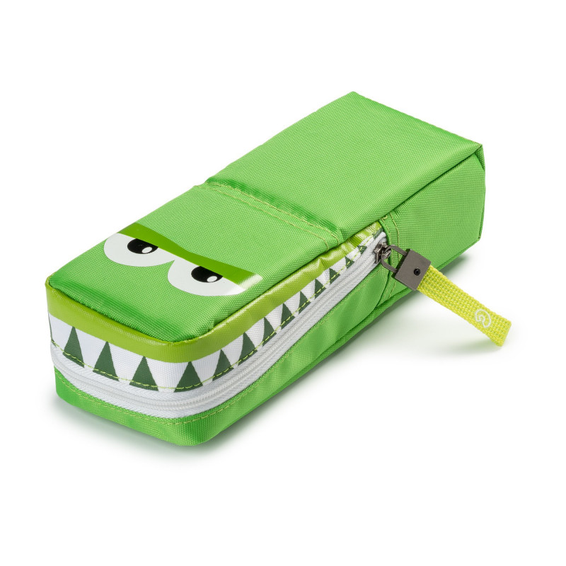 23280/04 - CARIOCA - Astuccio Vuoto GNAM POUCH Verde Coccodrillo - Estuche - Pencil case - Trousse 23280/04 - CARIOCA - Astuccio Vuoto GNAM POUCH Verde Coccodrillo - Estuche - Pencil case - Trousse