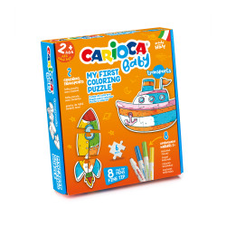 43080 - CARIOCA - Puzzle da Colorare Transport BABY - Puzle para Colorear - Coloring Puzzle - Puzzle de Coloriage