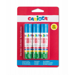 42781 - CARIOCA - Colla Stick 10 gr 3 pz - Pegamento de Barra - Glue Stick - Bâtons de Colle