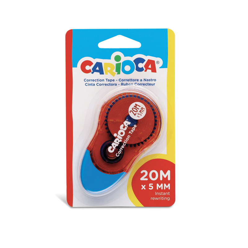 42093 - Rosso - CARIOCA - Correttore a Nastro Rosso 20m - Corrector de Cinta - Corrector Tape - Ruban Correcteur