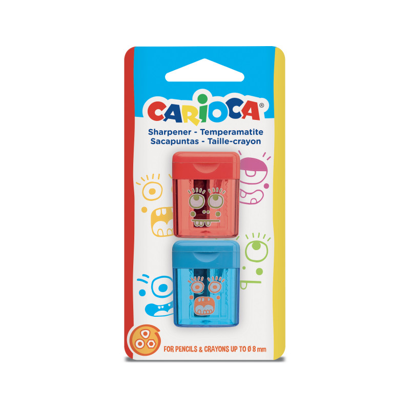 42097 Rosso-Blu - CARIOCA - Temperini con 1 Buco 2 Pz - Sacapuntas 1 Agujero - Sharpeners 1 Hole - Tallie-crayons 1 Trou 42097 Rosso-Blu - CARIOCA - Temperini con 1 Buco 2 Pz - Sacapuntas 1 Agujero - Sharpeners 1 Hole - Tallie-crayons 1 Trou