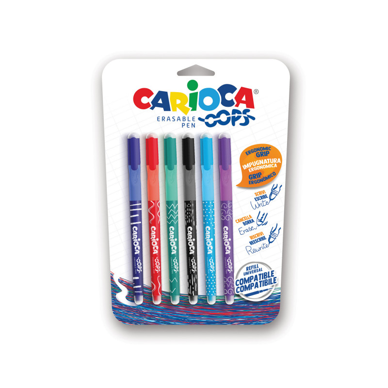 Penna cancellabile carioca oops scatto - blu - 8003511320379 - Carioca