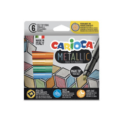 43161 - CARIOCA - Pennarelli Metallici - Metallic Felt Tip Pens - Feutres Metallic - Rotuladores Metálicos