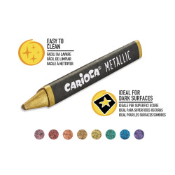 43163 - CARIOCA - Pastelli Metallici - Metallic Crayons - Pastels Metallic - Ceras Metálicas