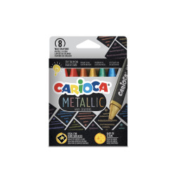 43163 - CARIOCA - Pastelli Metallici - Metallic Crayons - Pastels Metallic - Ceras Metálicas