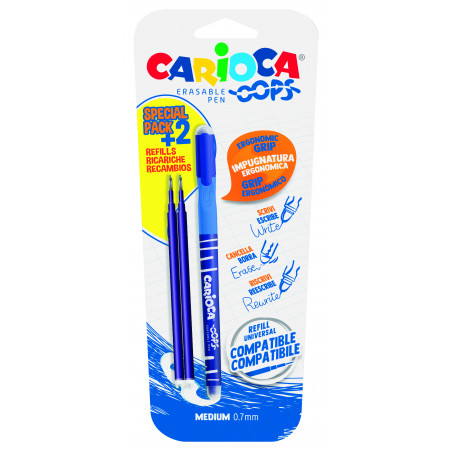 Acheter Carioca OOPS Stylo à bille effaçable Bleu Carioca 31036/02