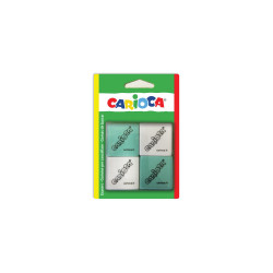 42862 - CARIOCA - Gomme Quadrate Colorate e Bianche 4 pz - Gomas - Erasers - Gommes