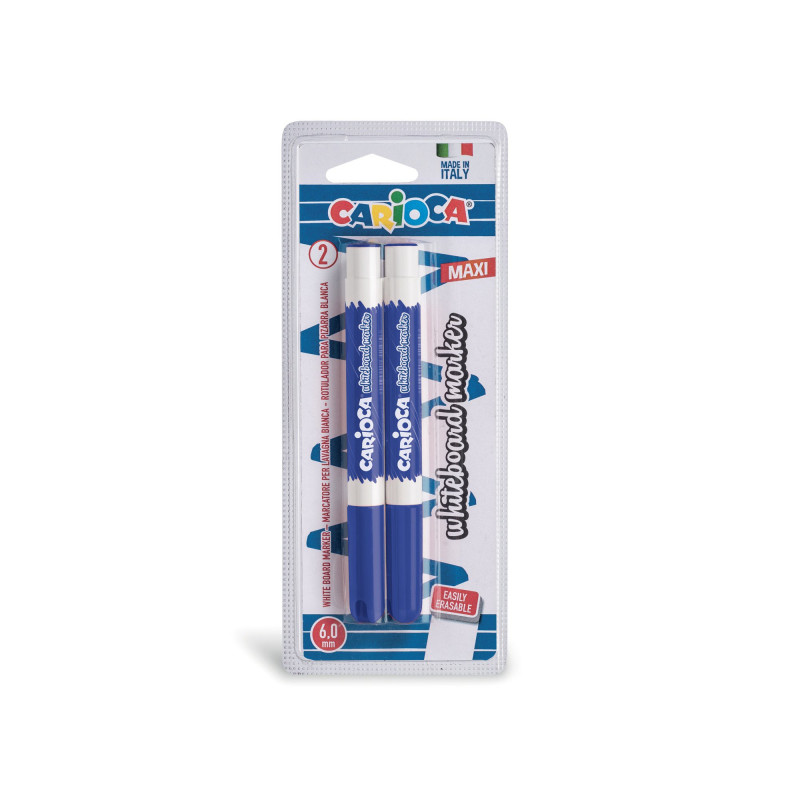 Marcatore Lavagna Bianca Punta Maxi Blu - 2 pz Marcatore Lavagna Bianca Punta Maxi Blu - 2 pz
