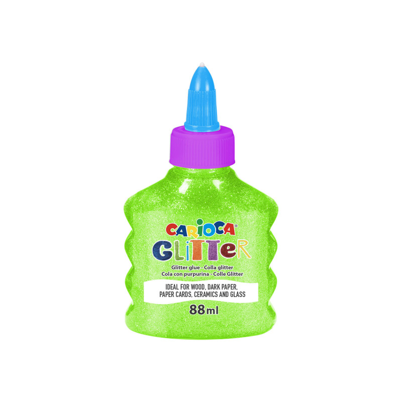Bottiglietta Glitter Glue Neon 88ml - Verde Home CARIOCA