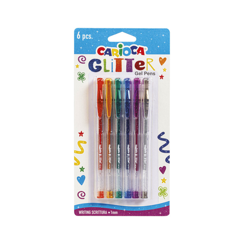pacco da 6 Crayola Glitter Gel penne 