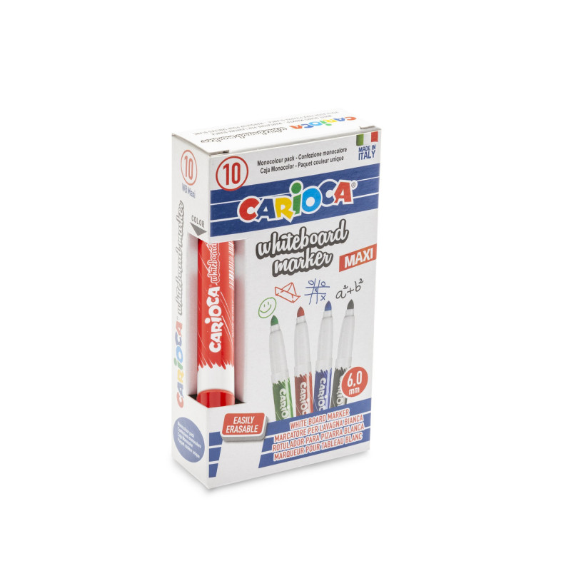 Marcatore Lavagna Bianca Punta Maxi Rosso - 10 pz Marcatore Lavagna Bianca Punta Maxi Rosso - 10 pz
