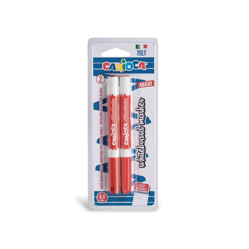 Marcatore Lavagna Bianca Punta Maxi Rosso - 2 pz Marcatore Lavagna Bianca Punta Maxi Rosso - 2 pz