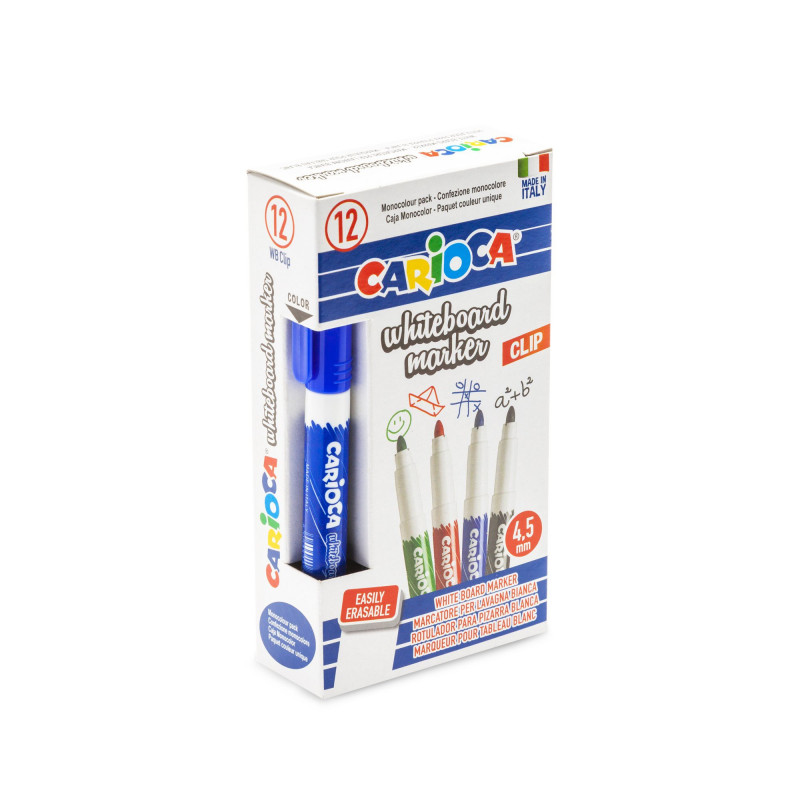 42922/02 - CARIOCA - Marcatore Lavagna Bianca Punta Media Blu 12 pz - Rotuladores borrables - Markers - Marquers 42922/02 - CARIOCA - Marcatore Lavagna Bianca Punta Media Blu 12 pz - Rotuladores borrables - Markers - Marquers
