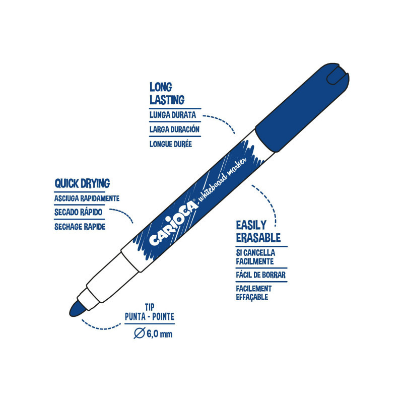 Whiteboard Markers Maxi Tip 10 Pcs WHITEBOARD CARIOCA