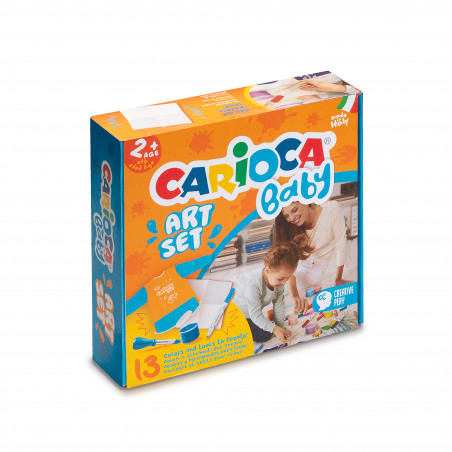 CARIOCA Baby Marker Box 12 Assorted Colors and Modeling Paste Baby Dough  Boat 75 G Set Of 8 Colors Assorted x 2 Units - AliExpress