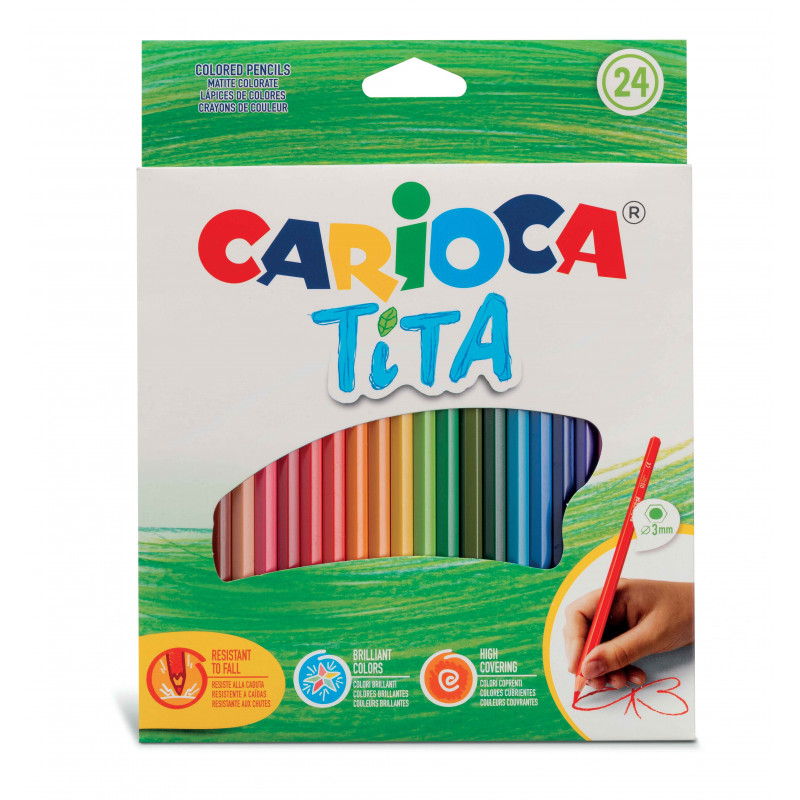 Carioca Tita Erasable Pencils Set με Γόμα 24pcs