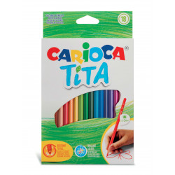 42827 - CARIOCA - Matite Colorate in Resina TITA 18 pz - Lápices - Pencils -  Crayons