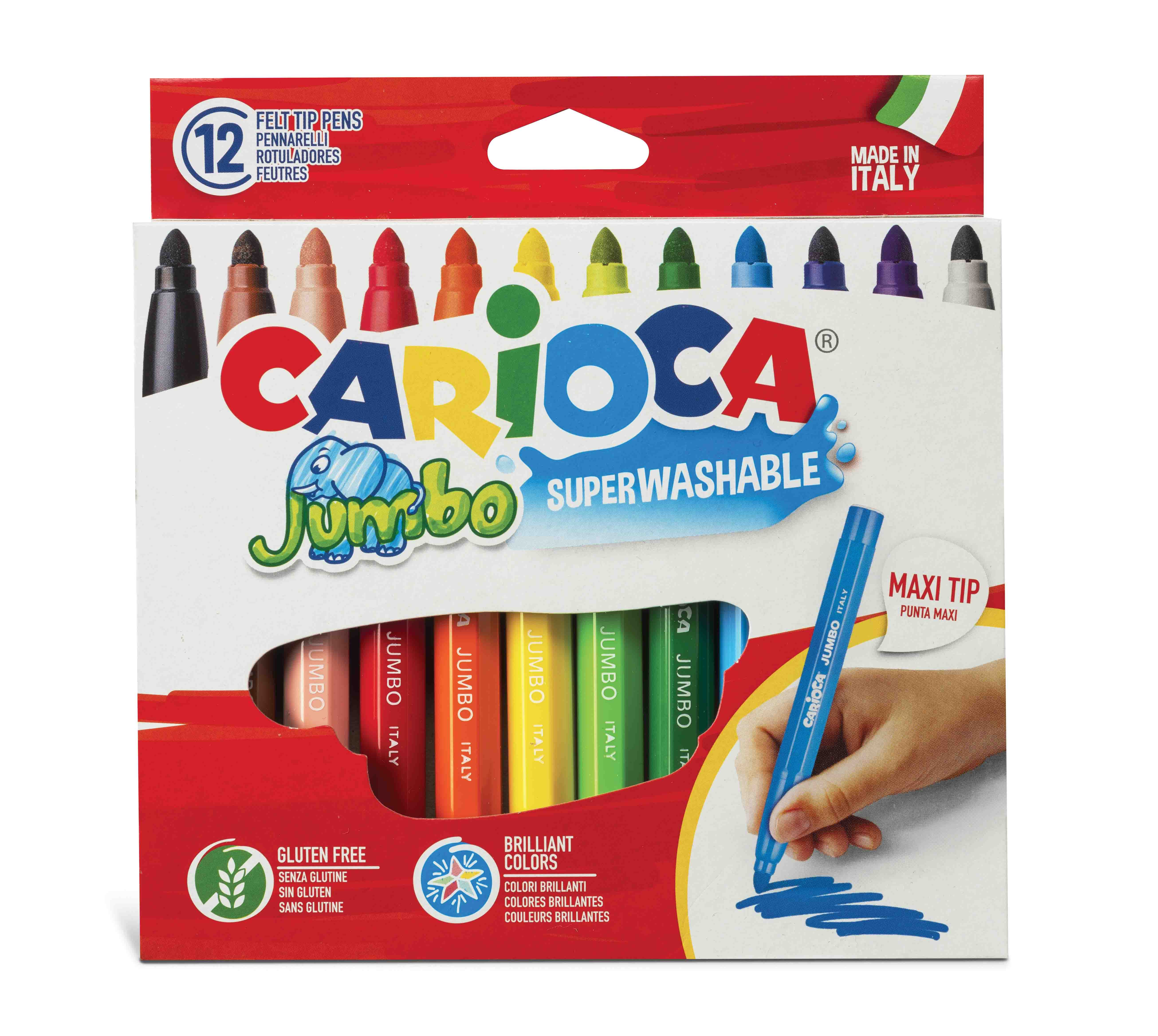 Pennarelli Carioca JUMBO 12 colori a 6.70