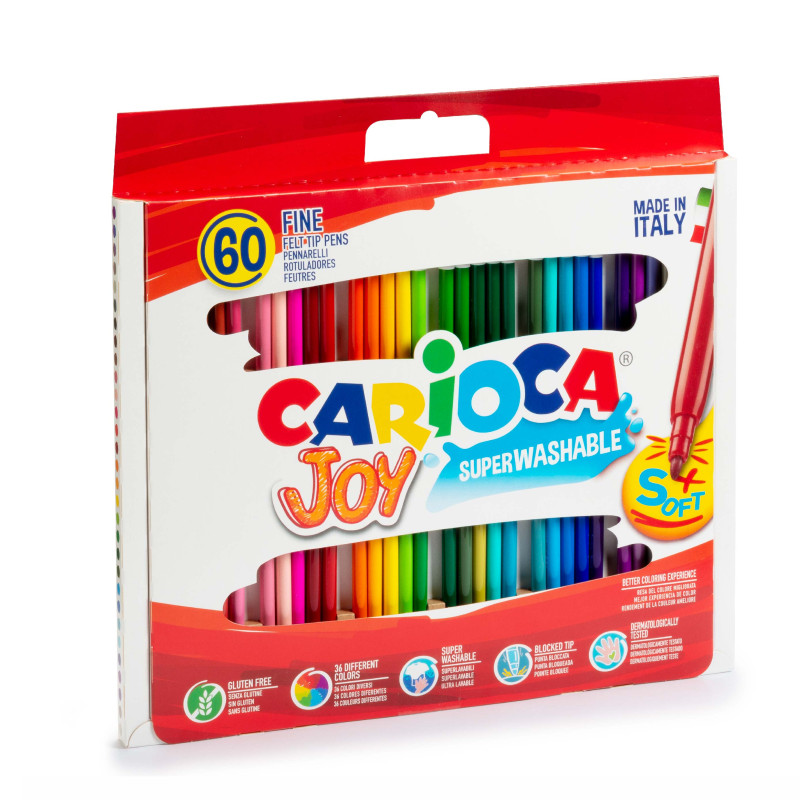 Colored markers for kids, Joy, Carioca, plastic, 17x12.7x1.2
