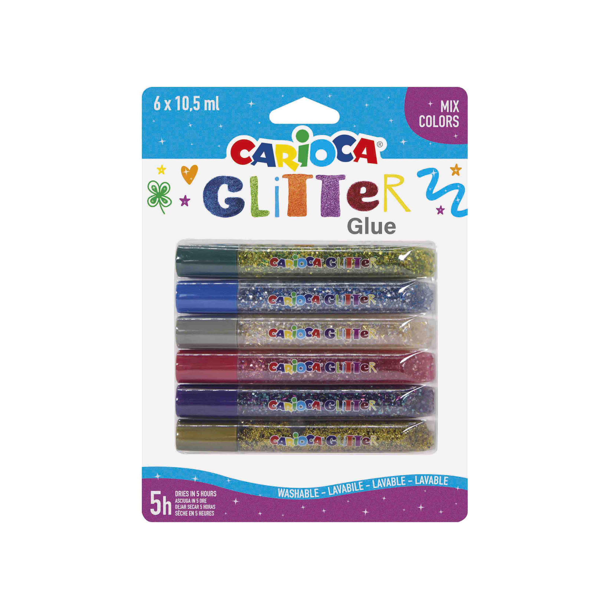 Colla Carioca Glitter Glue Neon – 88Ml Verde - Carioca - Cartoleria e  scuola