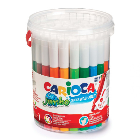 Carioca Jumbo Valorous Markers Baby Super Washable 12 PCS