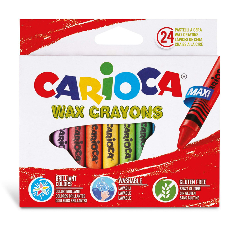 Carioca Baby Crayons 3 in 1- 6pcs - CraftsVillage™ MarketHUB