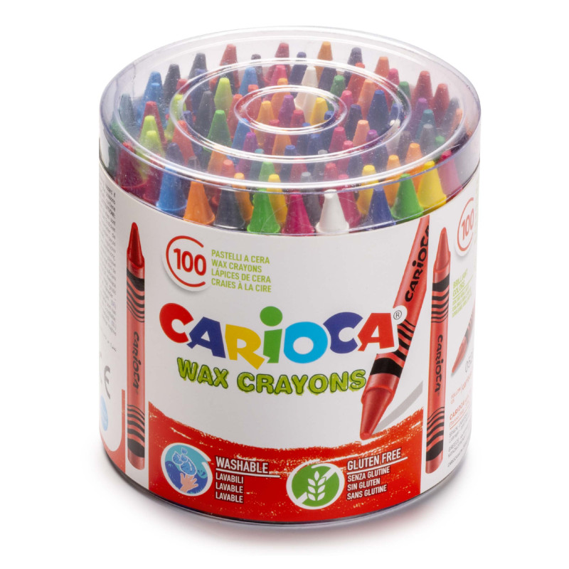 Carioca Baby 3 in 1 Jumbo Wooden Body Crayons 6 Pieces, For ages