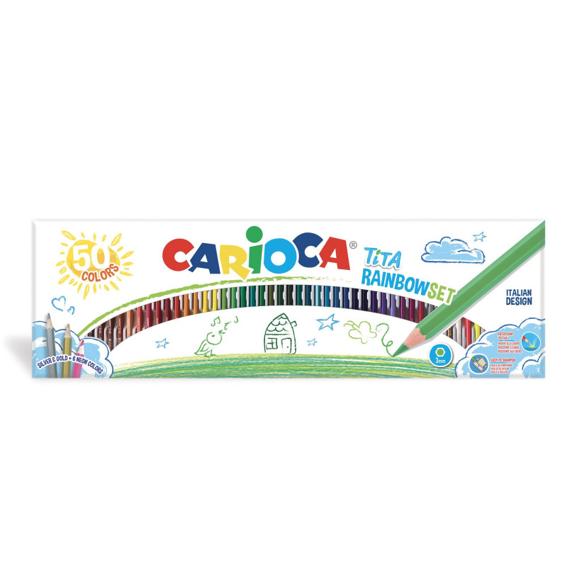Matite colorate Carioca Tita: assortiti, triangolare, cf. da 24 u. •  KartoClick