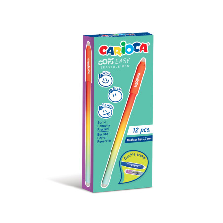8 Penne Cancellabili Animali 0,5 Mm – Confezione Con 2 Gomme, Punte Blu E Nere, Simpatico Design