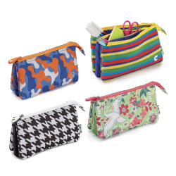 23284/PIEDPOULE - CARIOCA - Astuccio Multi-Tasche - Estuche Multi-Espacio - Multi-Pocket Pencil Case - Trousse Multi-Poches