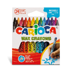 42366 - CARIOCA - Pastelli Cera WAX 24 pz -Ceras - Wax Crayons - Pastels Wax