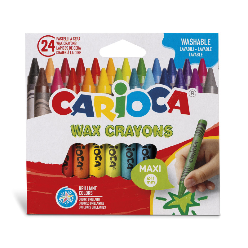Maxi Wax Crayons - 24 Pcs