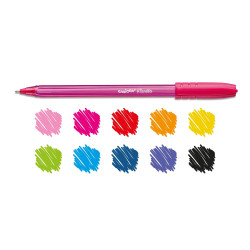 42775 -  CARIOCA - Penna a Sfera Colorata FIORELLA 10 pz - Bolígrafos de Colores - Colored Pens - Stylo de Couleur