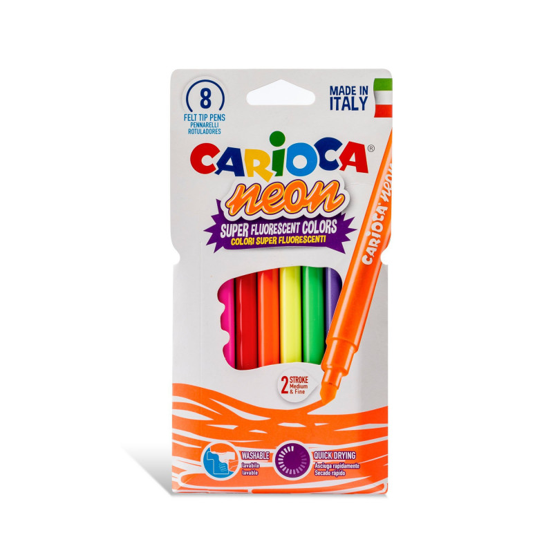 Feutre Carioca Tampon 2-en-1 set 12 couleurs sur