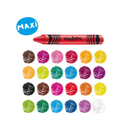 42390 - CARIOCA - Pastelli Cera Maxi  WAX 24 pz -Ceras - Wax Crayons - Pastels Wax