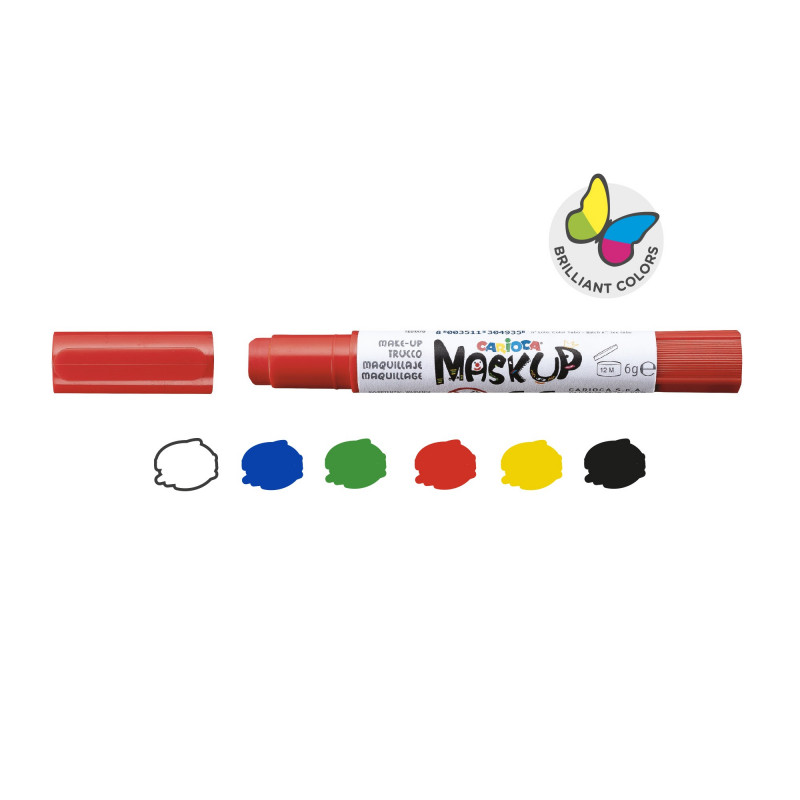43052 - CARIOCA - Colori per la pelle MASK UP PARTY 6 pz - Colores para la piel - Face paint - Peintures pour le visage 43052 - CARIOCA - Colori per la pelle MASK UP PARTY 6 pz - Colores para la piel - Face paint - Peintures pour le visage