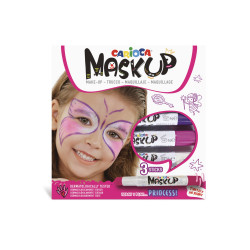 43049 - CARIOCA - Colori per la pelle MASK UP PRINCESS 3 pz - Colores para la piel - Face paint - Peintures pour le visage