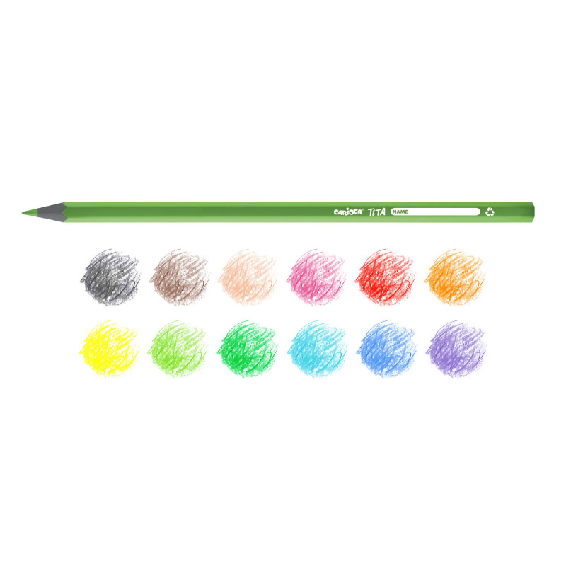 43097 - CARIOCA - Matite Esagonali Eco Family TITA 12 Pz - Lápices Eco family - Pencils Eco family - Crayons Eco family